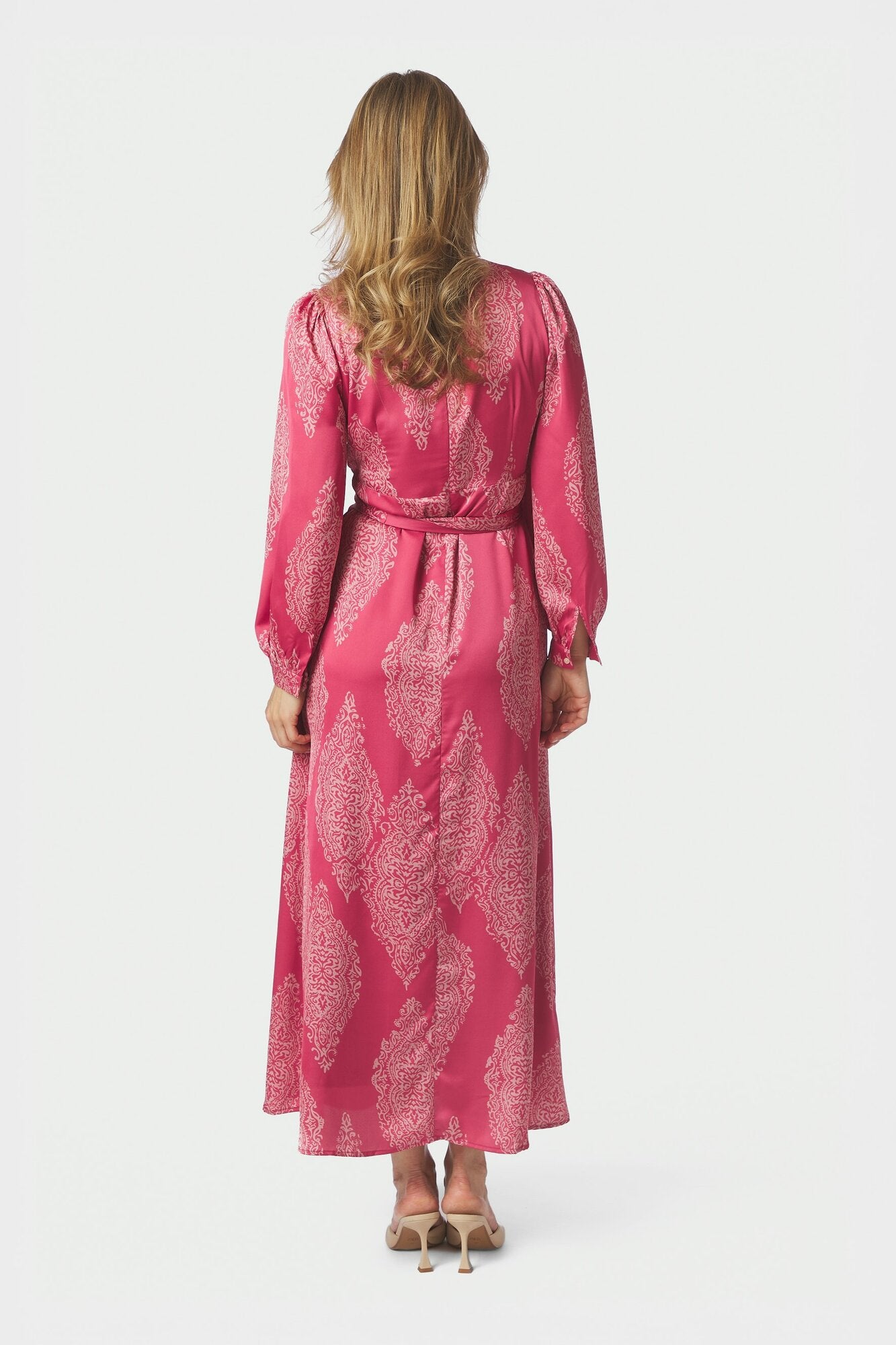 Bretti Paisley Drop kjole - Cherry Pink